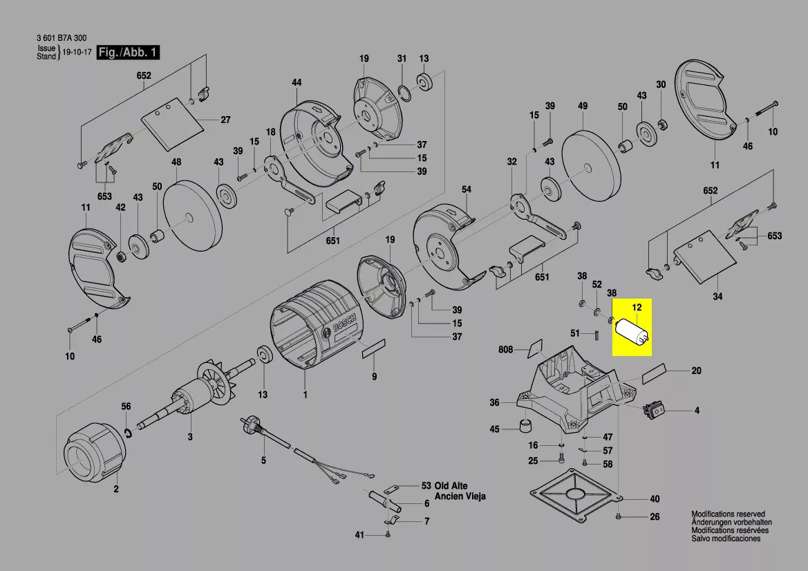 Condensateur antiparasitaire réf. 1 619 PB1 504 Bosch